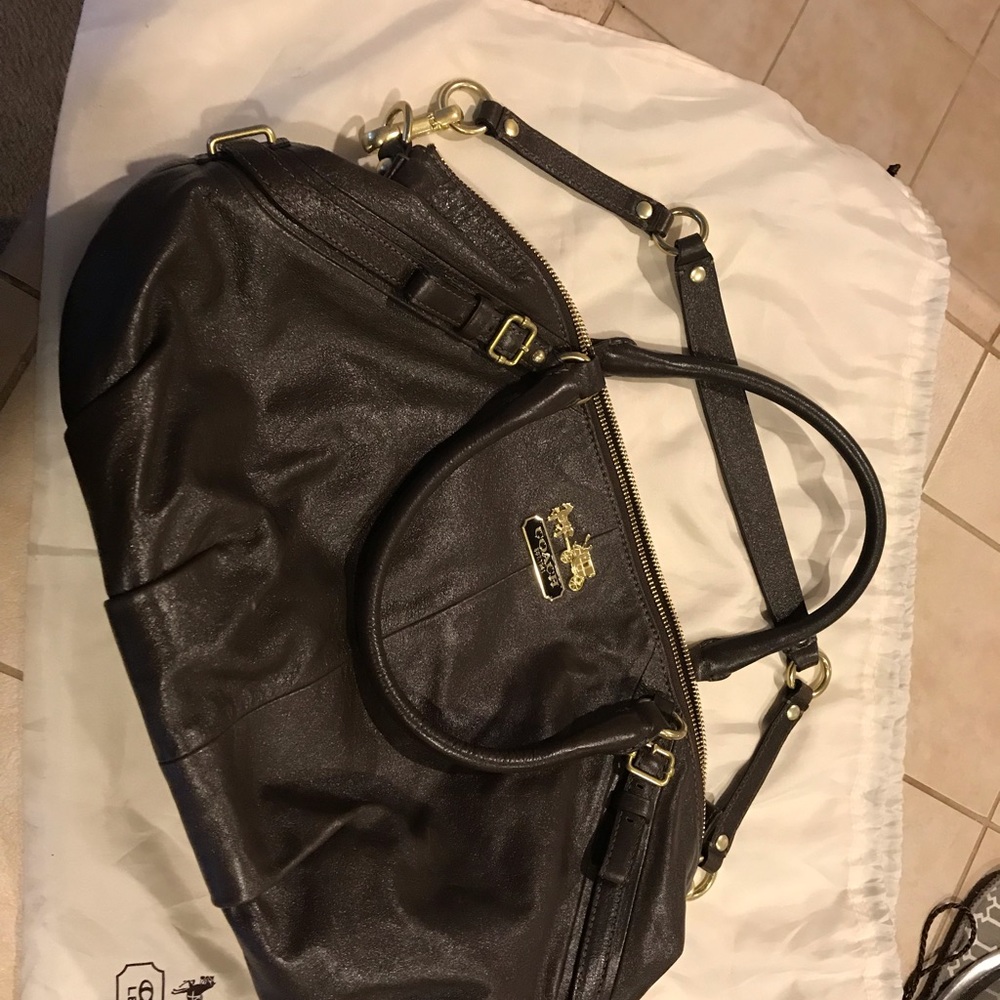 Brown coach purse